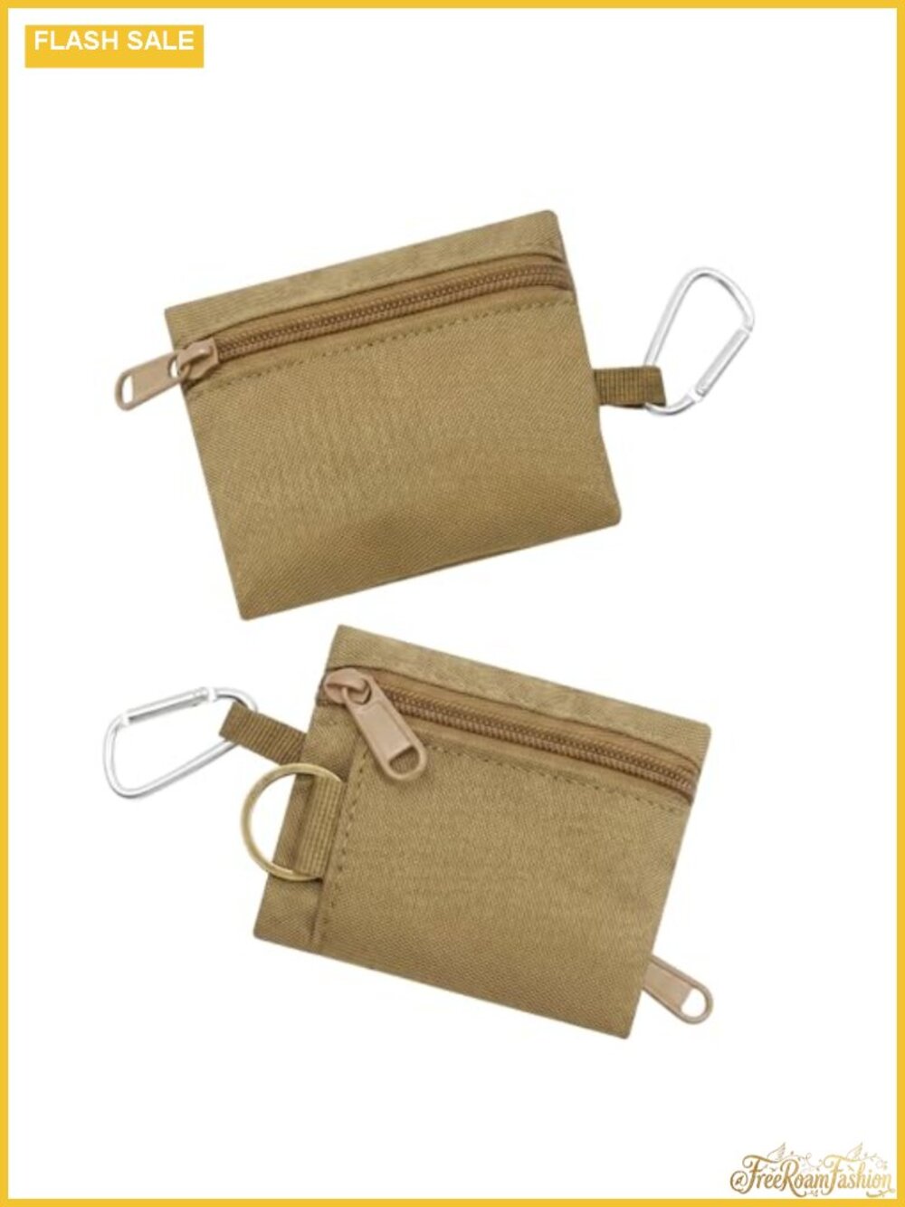Tactical Mini EDC Key Pouch Oxford Cloth Carabiner Coin Purse Utility Waist